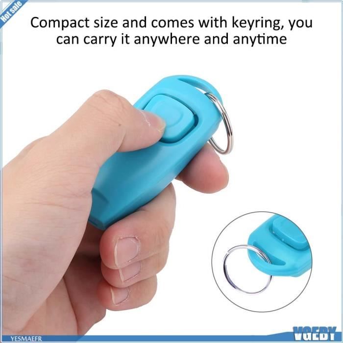 Comparer les prix de VGEBY Sifflet de dressage de chien Sifflet Clicker pour chiot et chien, dressage d'obéissance pour chat, animalerie Bleu ciel