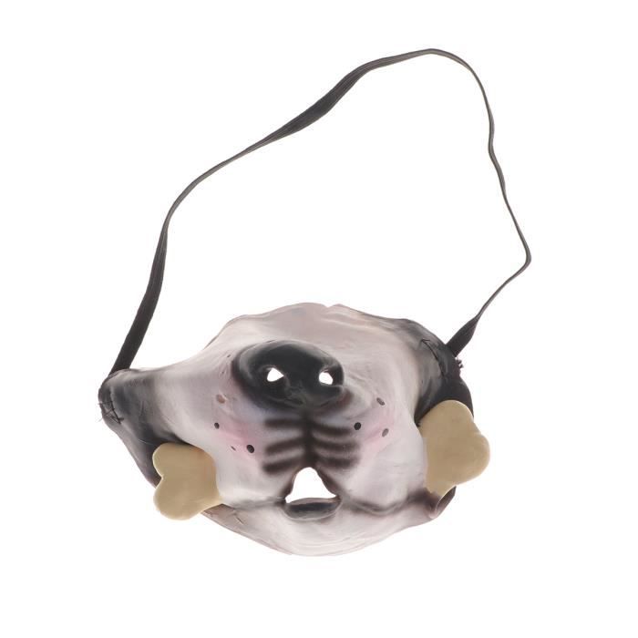 1 Pc Masque Chien Tenir Os Demi Visage Latex Jeu De Role Parti Fournitures Masque Visage Accessoire Deguisement Visage Achat Vente Masque Decor Visage Cdiscount