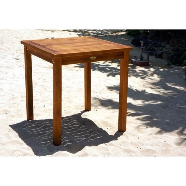 Table De Jardin 70x70 Cm En Teck Brut Achat Vente Table De