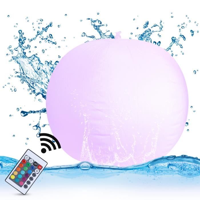 YOSOO Boule Lumineuse Flottante de Piscine Décorative Résistante à l'eau avec Télécommande