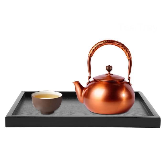 Salubohum Lot De 2 Petits Plateaux Décoratifs En Acier Inoxydable Noir Ovale 23x9,5 Cm
