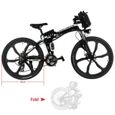 ANCHEER 26" vélo électrique de montagne - VTT adulte homme 21 vitesses / 250W - Noir-1