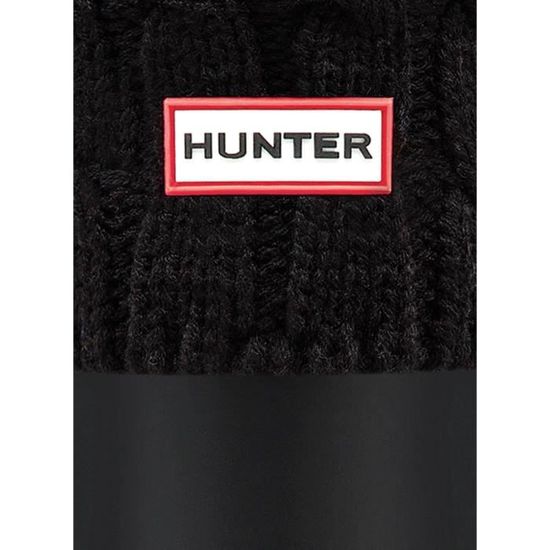 Chaussettes HUNTER Grand Mini Noire Femme Polaire et maille anglaise Noir Cdiscount Pret a Porter