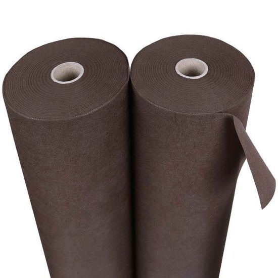 Toile De Paillage Marron DEKUDÙ 50m X 1m - Géotextile Anti Mauvaises Herbes 50gr/m², Stabilisé UV, Fabriqué En UE