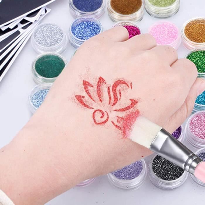 200 Pochoirs De Tatouage Paillettes Dazzle - Thèmes Animaux & Nature - Neuf USA