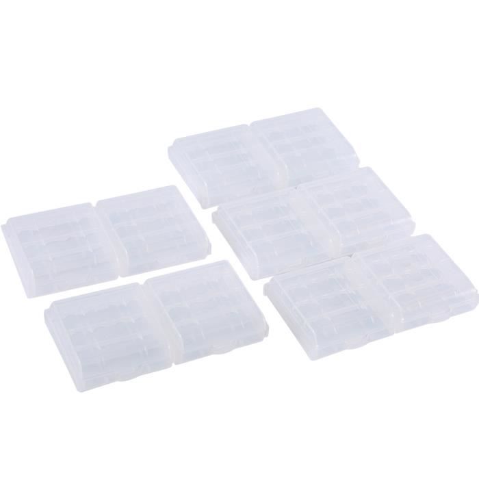 Boîtes De Rangement Pour Piles AA/AAA - Lot De 6 - Chacune Contient 4 Piles - Protection Contre L'humidité Et La Poussière