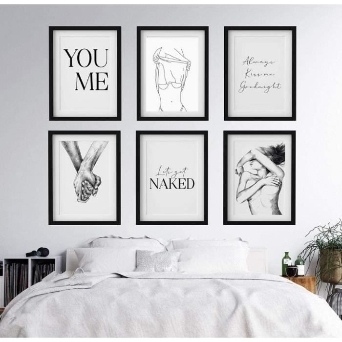 Tableau chambre ado message noir sur fond blanc, Tableau citation moderne  pour salon