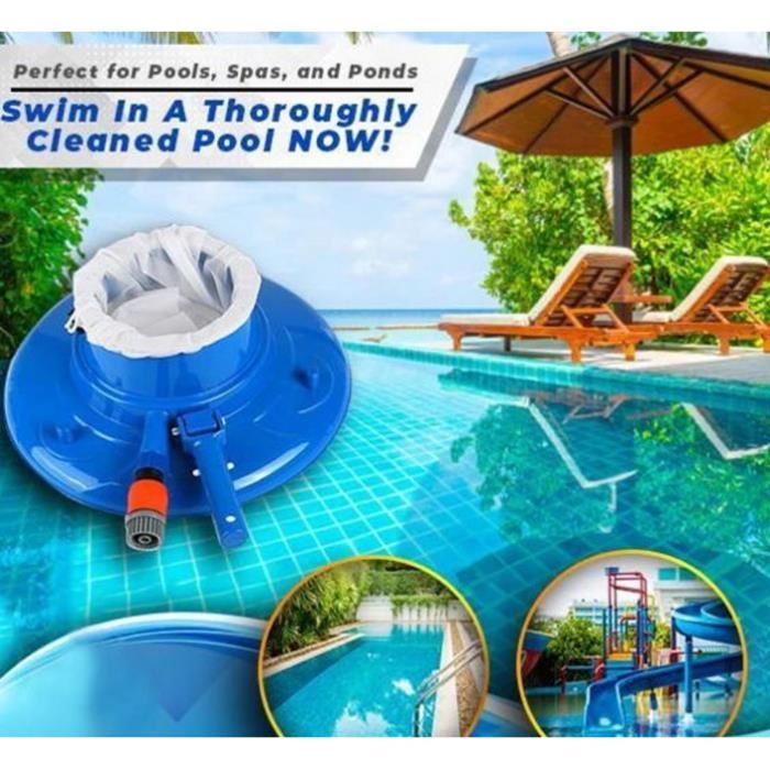 Kit De Nettoyage De Piscine 4 Pièces - Épuisette, Brosse Caoutchouc, Brosse éponge, Mât Télescopique - Pour Entretien Spa, étang - 5