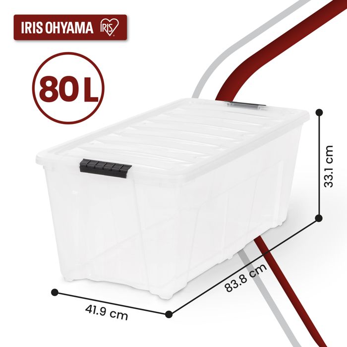 Boîtes Rangement Enfant Iris Ohyama X2 | 10L | Empilables & Sans BPA - Jaune
