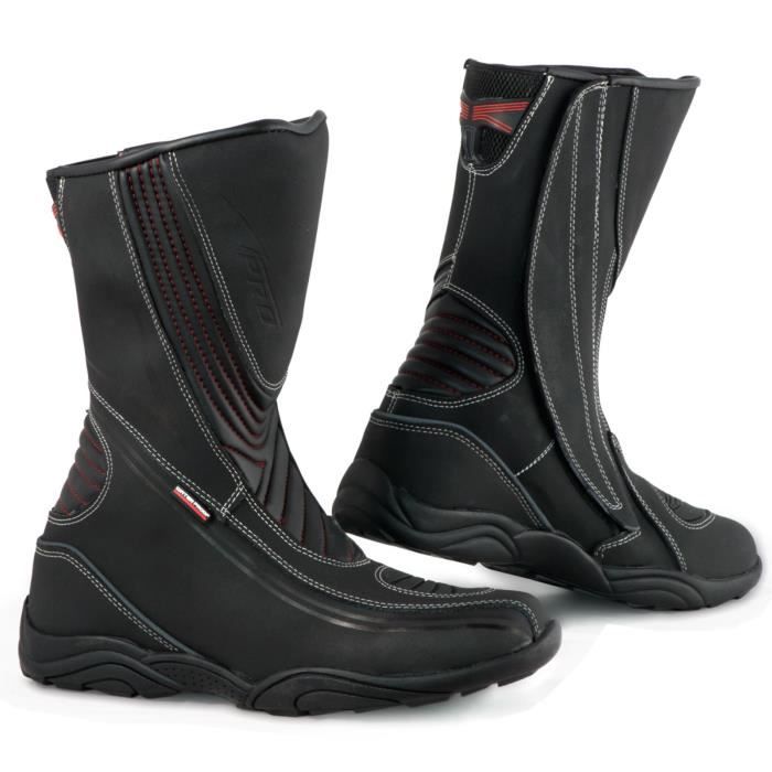 Moto Scooter Bottes Imperm ables en Cuir Noir Taille 42