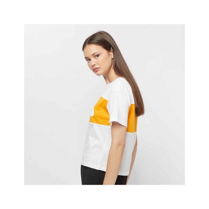 T shirt Femme Fila Allison Tee Blanc Jaune Citron Jaune