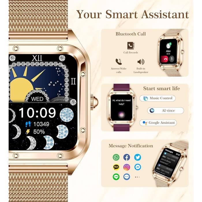 2025 Nouvelle montre intelligente NFC GPS pour femmes 1.43 pouces