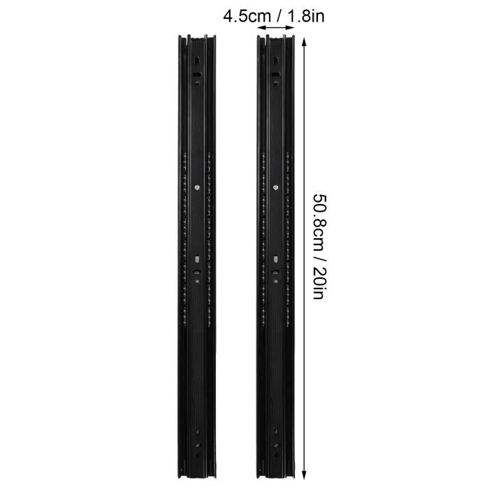 Glissieres de Tiroir, 6 Paires Coulisses Tiroir a Billes 457 mm