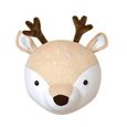 3D Tête de Cerf en Peluche Décoration Murale Suspendu, Ornement Animal pour Chambre Enfant, Cadeaux Anniversaire Déco Noël-2