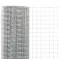 🍞9748Luxueux Magnifique- Clôture à Maille Grillage pour volière Acier galvanisé - Grillage Anti Taupes 10x0,5 m Argenté-2
