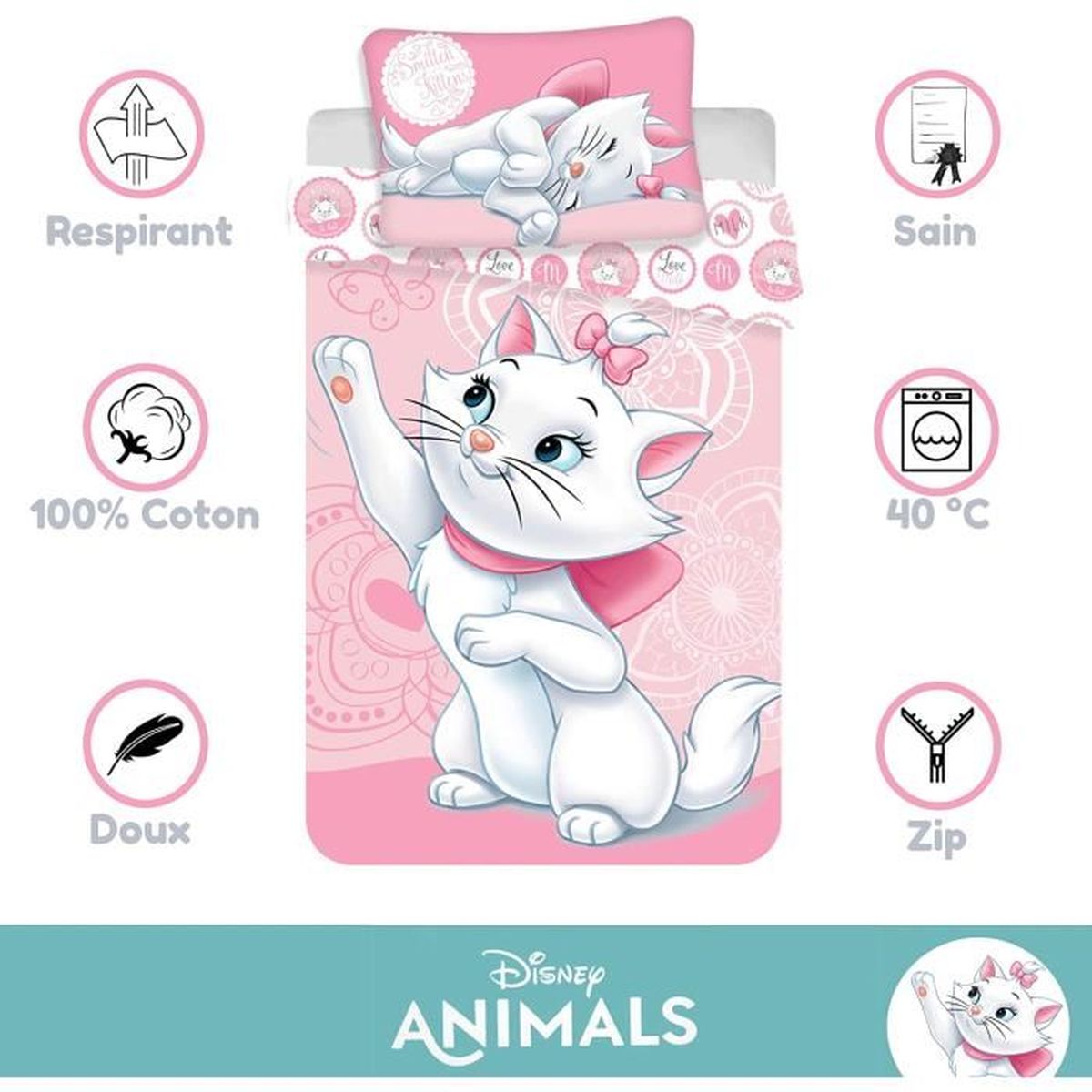 Parure De Lit Bebe Fille Marie Aristochats Disney Housse De Couette 100x135 Taie D Oreiller Cdiscount Maison Parure De Lit Bebe Fille Marie Aristochats Disney Housse De Couette 100x135 Taie D Oreiller Cdiscount Maison