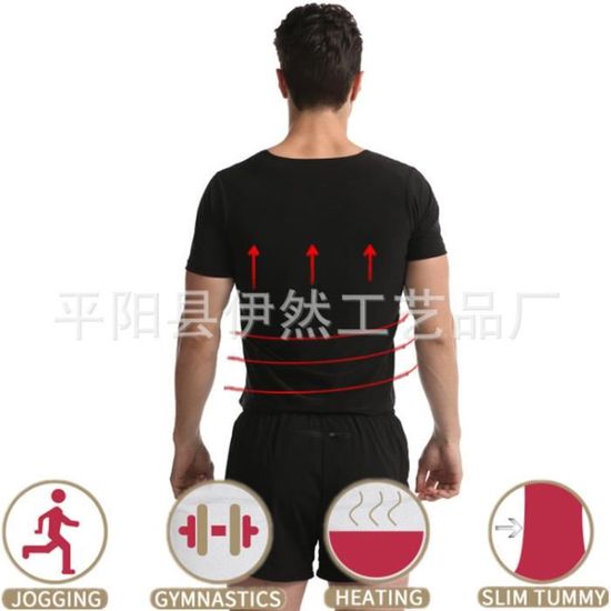 Gilet De Sudation Aminçissant Pour Homme - Néoprène - Compression Ventre - Pour Sport, Musculation, Perte De Poids
