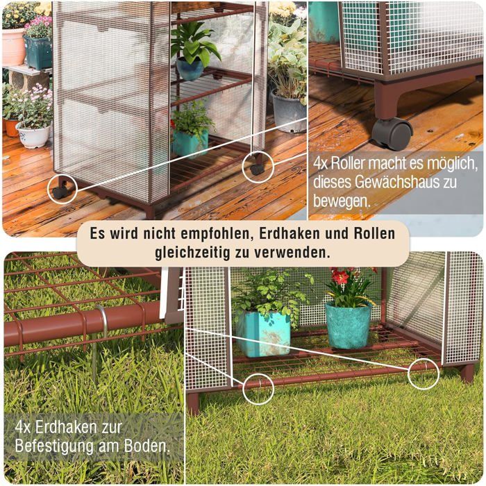 Serre De Jardin Compacte Gardman – 4 étages, Avec Bâche Renforcée, Idéale Balcon Ou Petit Jardin