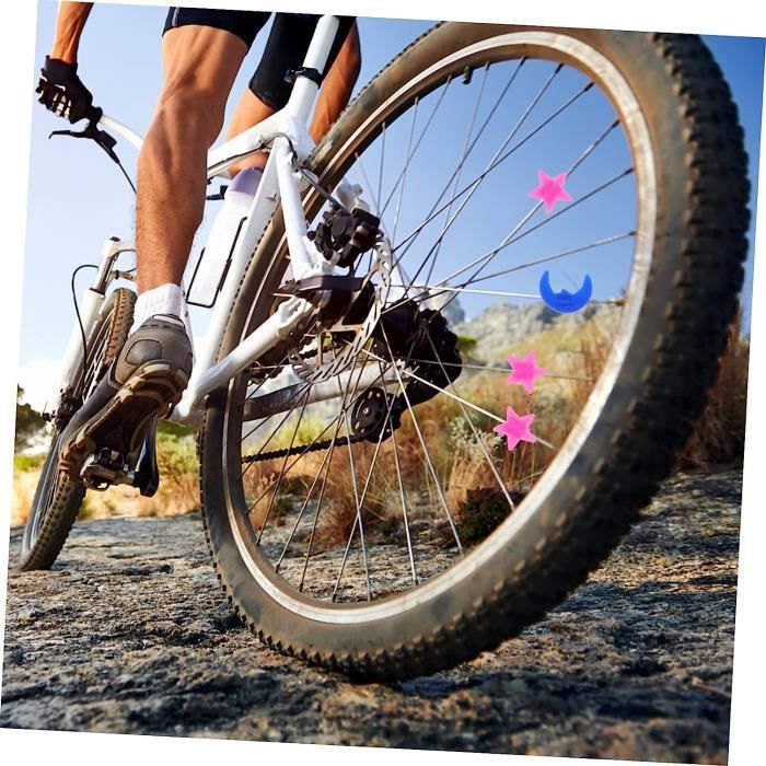 Autocollants Roue Lune Velos Adultes Decoration De Velo A Rayons Metalliques Couleur Assortie Cdiscount Sport