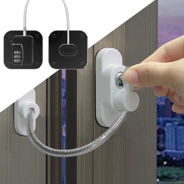 Homy Verrou magnétique pour porte de réfrigérateur/congélateur avec serrure,  câble de verrouillage de fenêtre et de porte, dispositif de sécurité pour  bébé/enfant : : Bricolage