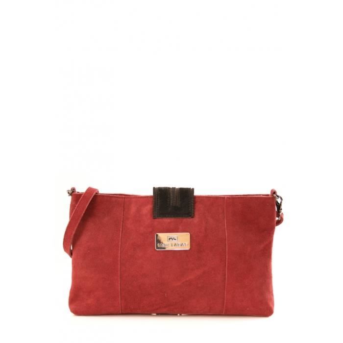 Pochette rouge daim hot sale