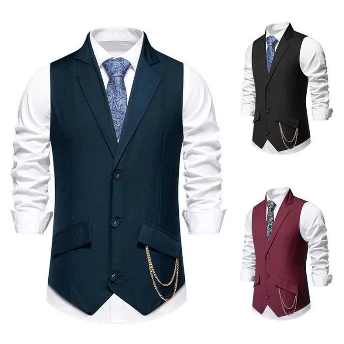 Gilet costume homme bleu outlet
