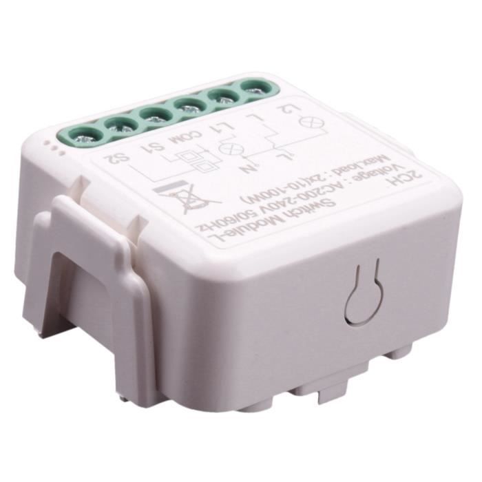 Module Design Interrupteur 2X Module D'Interrupteur D'éclairage Tuya Zigbee Sans Fil Neutre ...