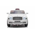 Voiture électrique à enfourcher Bentley Mulsanne 12V, blanche, siège en similicuir, télécommande 2,4 GHz-3