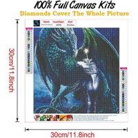 NAIMOER Lot De 4 Diamond Painting Animaux Dragon – Kit Complet 5D Pour Adultes Et Enfants, Toile 30x30 Cm Avec Strass Ronde Étincelants, Loisir Créatif DIY Décoration Murale