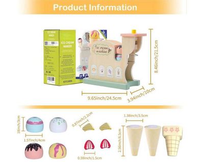 Jeu Crème Glacée Glacier En Bois Pour Enfants KIMIGO - Jeu De Rôle Crème Glacée - Cadeau Pour Filles 3-6 Ans Service A The Enfant Jeu Crème Glacée Glacier En Bois Pour Enfants KIMIGO - Jeu De Rôle Crème Glacée - Cadeau Pour Filles 3-6 Ans Service A The Enfant