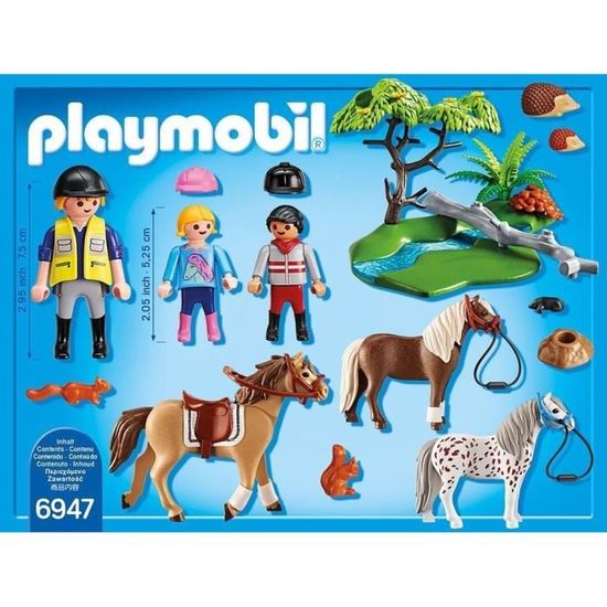 PLAYMOBIL - Country - Cavaliers avec Poneys et Cheval - Mixte - A partir de  4 ans - Cdiscount Jeux - Jouets