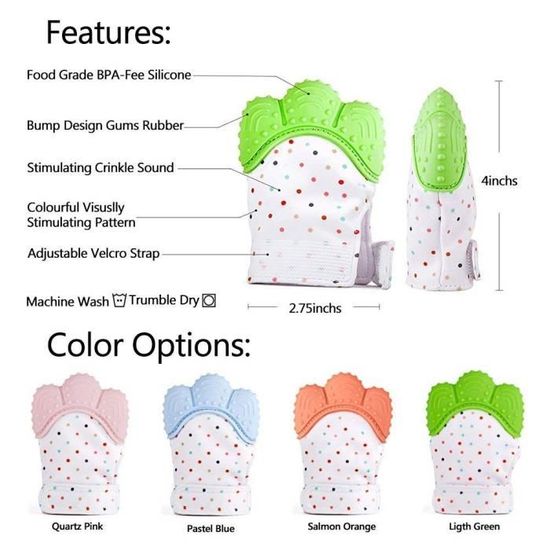 12 Mois Moufles Gant De Dentition Bebe Baby Mitten Apaisante Pain Relief Silicone Mitaine De Dentition Sangle Reglable Age 3 Green Bebe Puericulture Sucettes Et Anneaux De Dentition Workforce I3synergist Net