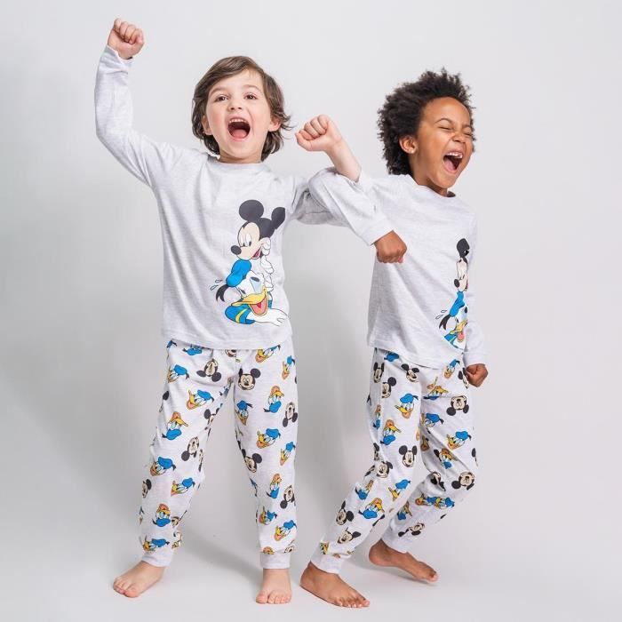 Pyjama long bebe garcon Cerda Mickey gray 2 ans Gray Cdiscount Pret a Porter