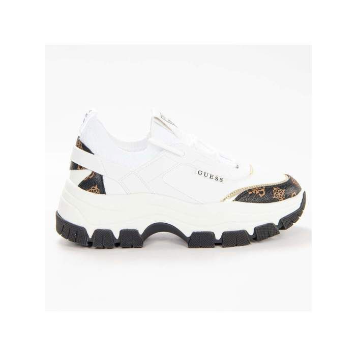 Guess Baskets Femme Ecoleather Blanc Fl8bydsmf12 whibr Blanche