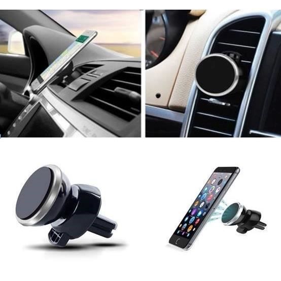 Support Voiture Magnétique pour Smartphone Aimant Noir Ventilateur  Universel 360 Rotatif - Cdiscount Téléphonie