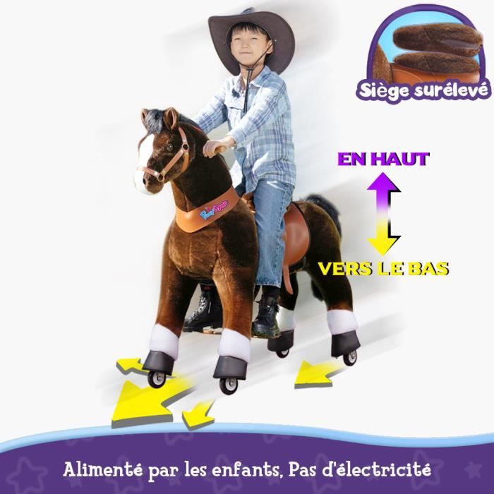 PonyCycle - Cheval brun foncé - Modèle K - Jouet Peluche Marche Animal - 3  à 5 ans - Cdiscount Jeux - Jouets
