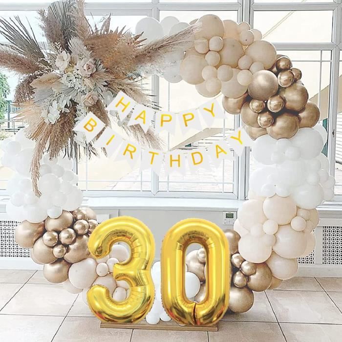 Idées déco anniversaire 30 ans avec des ballons - Kit ballons 30 ans