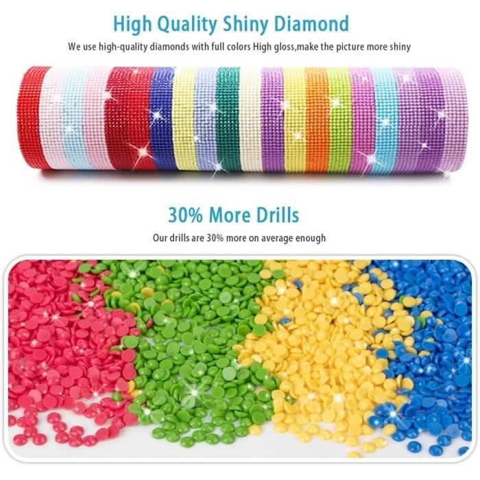 Hoobee DIY 5D Diamond Painting Kit Completo Drill Gatto Bestia, Pittura Diamante Fai Da Te Astratto Animale, Punto Croce Kit Arte E Artigianato Per Casa E Pareti Decorazione 30x40 cm