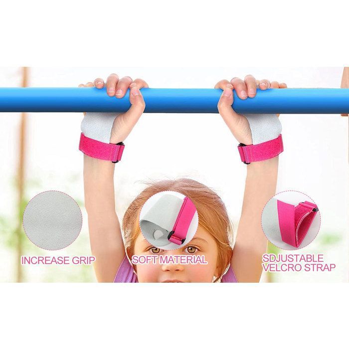 Gants De Gym Enfant Lot De 2 - Soutien Poignet, Protection Paumes, Pour Barre Fixe, Tractions, Musculation