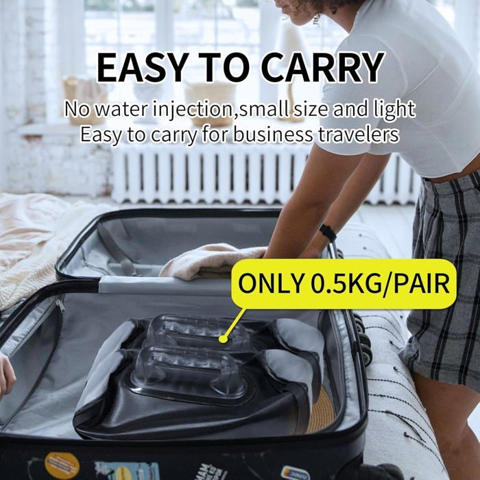 Haltères à Eau Réglables – Jusqu'à 10kg Par Haltère (20kg La Paire), Pliables, Pour Voyage, Musculation Douce