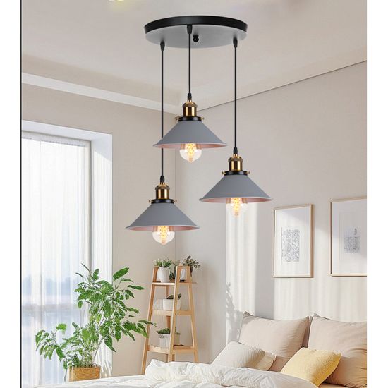 Suspension Lampe EDO TENE E27, Noir Mat, Style Industriel, Acier, Made In Poland, Neuve