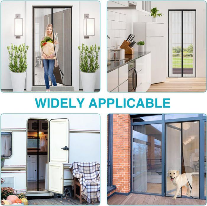 Moustiquaire Fenetre Toit Moustiquaire Porte Rideau 95x235cm Antimoustique Magnétique Moustiquaire Sans Outil Installation Facile Pour Couloirs, Portes, Patio, Blanc Moustiquaire Aimantée Amazon