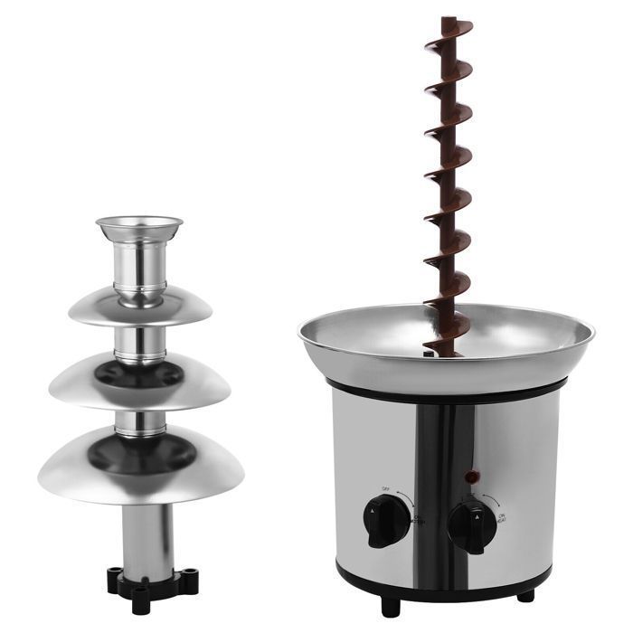 Fontaine à Fondue Au Chocolat à 3 Niveaux De De 1,5 Lb (680 G) Par Total Chef TCCFS02 - 6