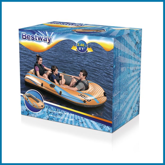 Bateau Gonflable 160x110 Cm – Fond Transparent, PVC, Charge 80 Kg, Pour Lac, Rivière, Plage, Adulte Et Enfant