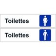 2x Autocollant sticker toilette homme femme wc-0