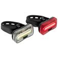 Kit éclairage LED avant/arrière pour vélo ESKAPAD - Noir - Rechargeable USB-0
