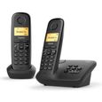 Téléphone Fixe GIGASET A 170 A Duo Noir - Répondeur - Écran rétroéclairé - Répertoire 50 contacts-0