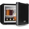Klarstein - Mini frigo silencieux 35L - Minibar pour chambres, hotels (acier inoxydable, 1 étagère, classe d'énergie B) - noir-0