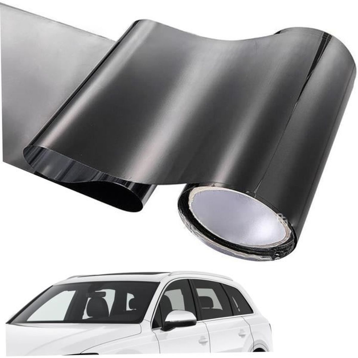 Film Solaire Adhésif DIMEXACT Pour Voiture - Pare-soleil 5% Noir - Rouleau 1.52m X 1.5m - Anti-UV, Anti-chaleur, Homologué Vitres Arrière