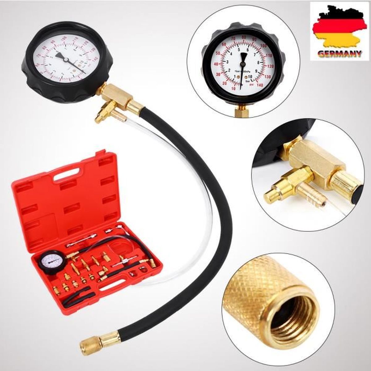 Carburant Pression d'Pression Testeur Pour Diesel Pression d'Essence 0-7 bar voiture